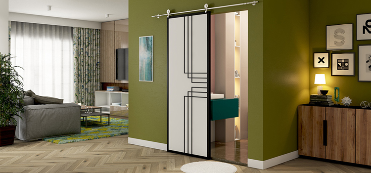 sliding bathroom door installation in View Park-Windsor Hills